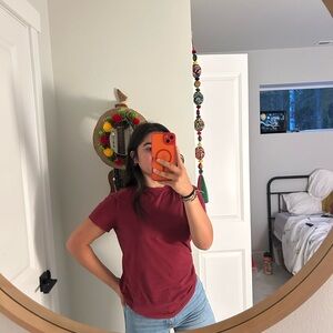 H&M Burgundy Slim Fit Tee